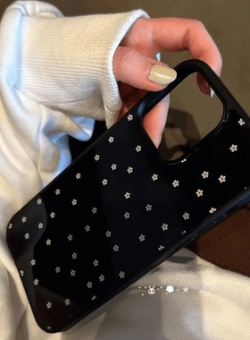 小众ins风夏季白色小碎花适用iPhone16手机壳14pro简约15promax硅胶13韩风12pro防摔11保护壳8splus/XSMAX/XR