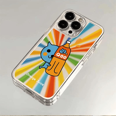 可爱酷儿橙汁适用iphone15promax手机壳苹果13/14/12/11套华为pura70pro新款mate60小米14oppo红米k70荣耀100