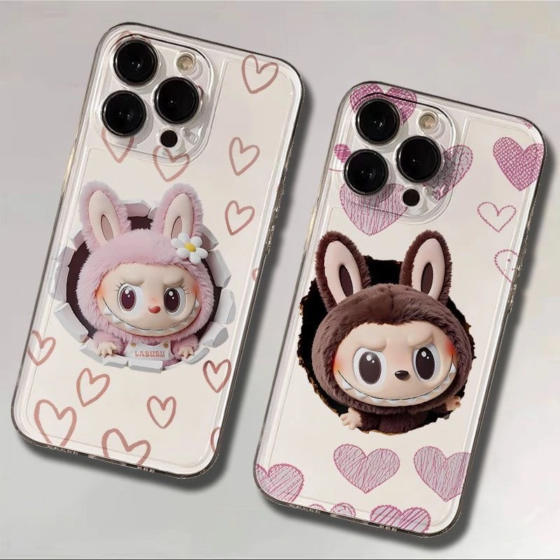 可爱超火爱心小怪兽适用iphone16promax手机壳苹果13透明14华为mate70pro卡通vivox200小米15oppo软套红米k80
