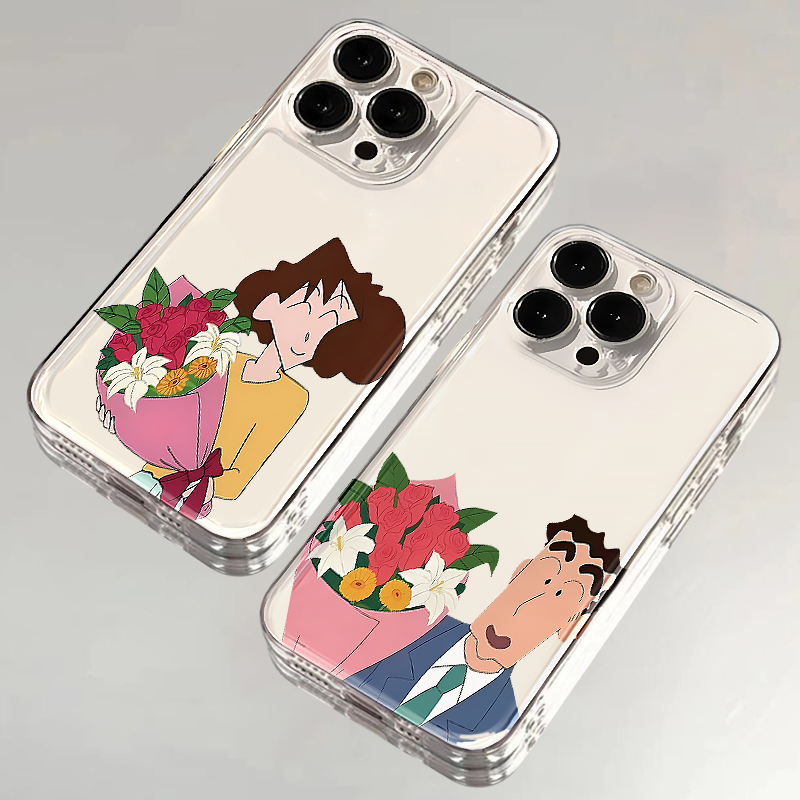 情侣捧花美伢广志适用苹果16promax手机壳iPhone14pro华为mate70荣耀300Reno13小米15全包vivox200s19软套k80