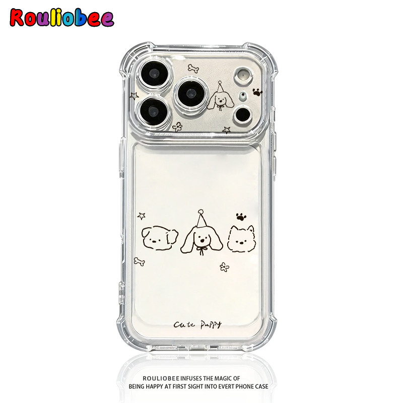 卡通线条小狗适用iPhone18promax手机壳苹果17pro华为pura90mate80小米17荣耀600VIVO四角防摔OPPO红米note15