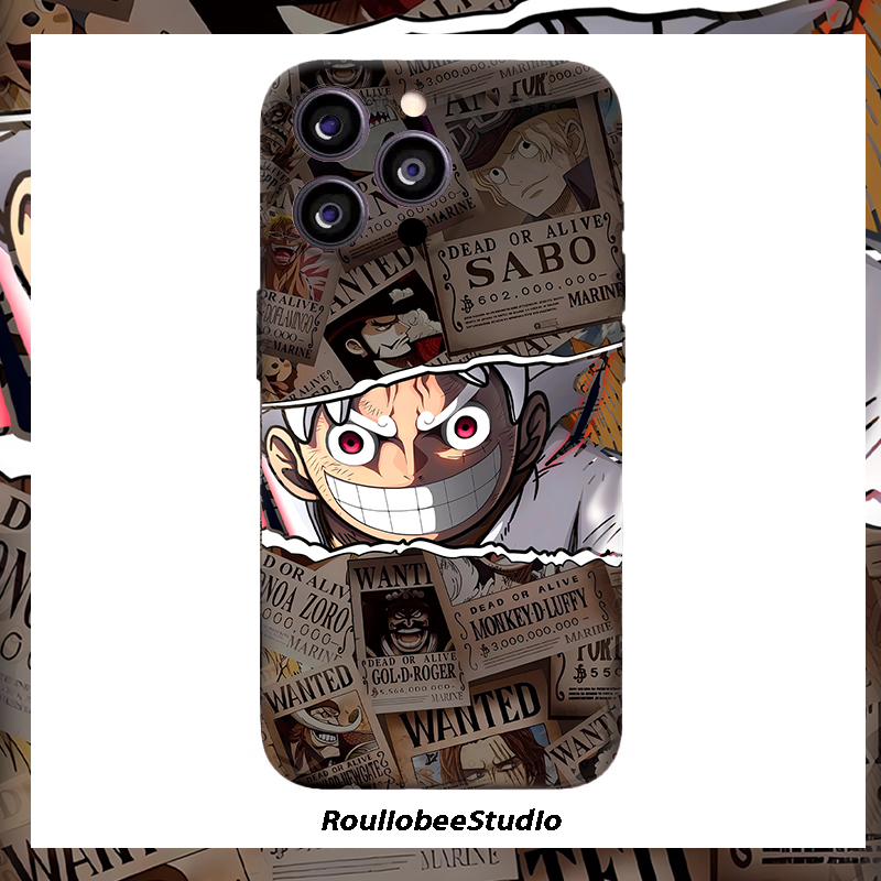 海贼王路飞悬赏令适用苹果17/16手机壳iPhone15/14PROMAX新款荣耀X60菲林华为NOVA13Pura80防摔S20小米RENO14