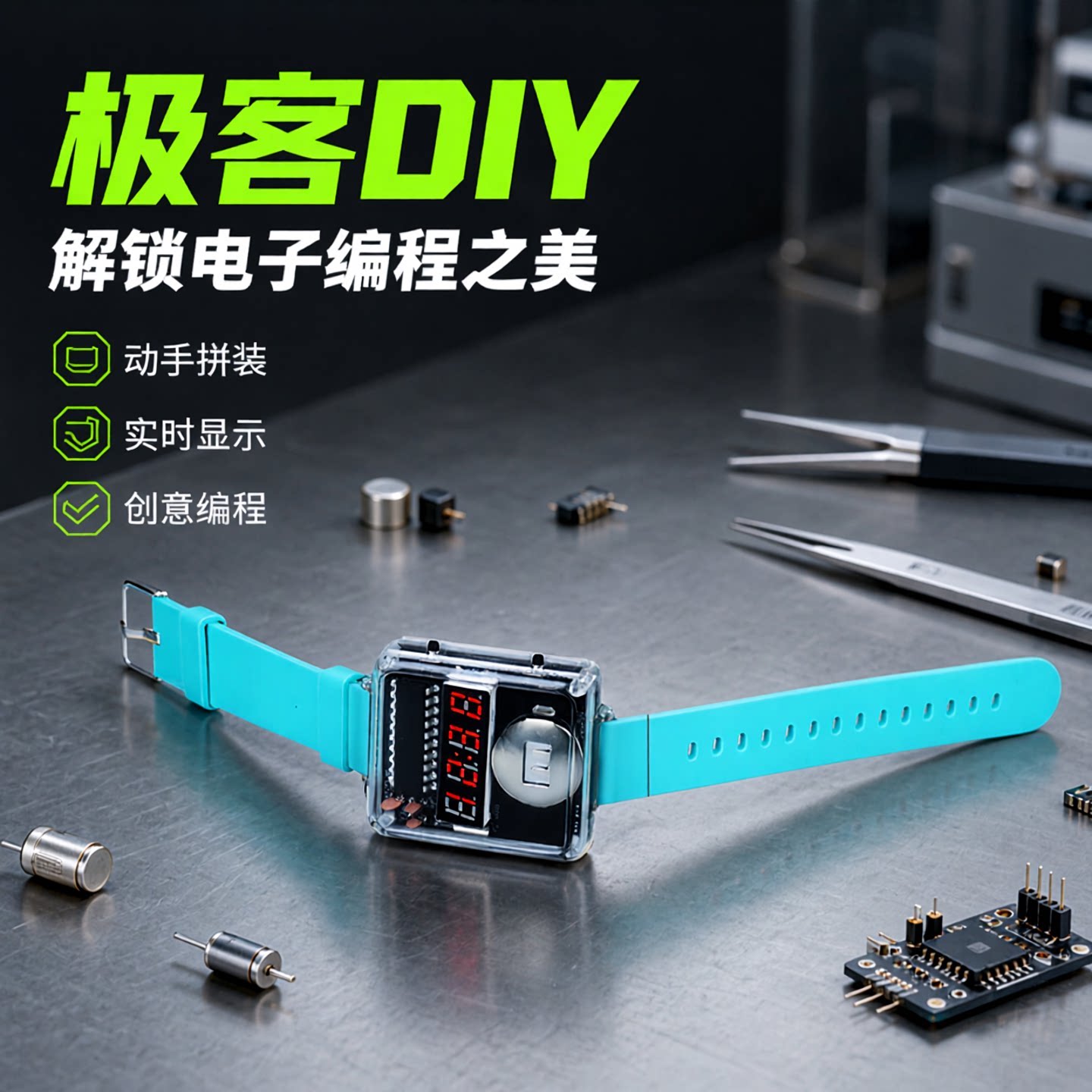 LED智能手表DIY实训套件
