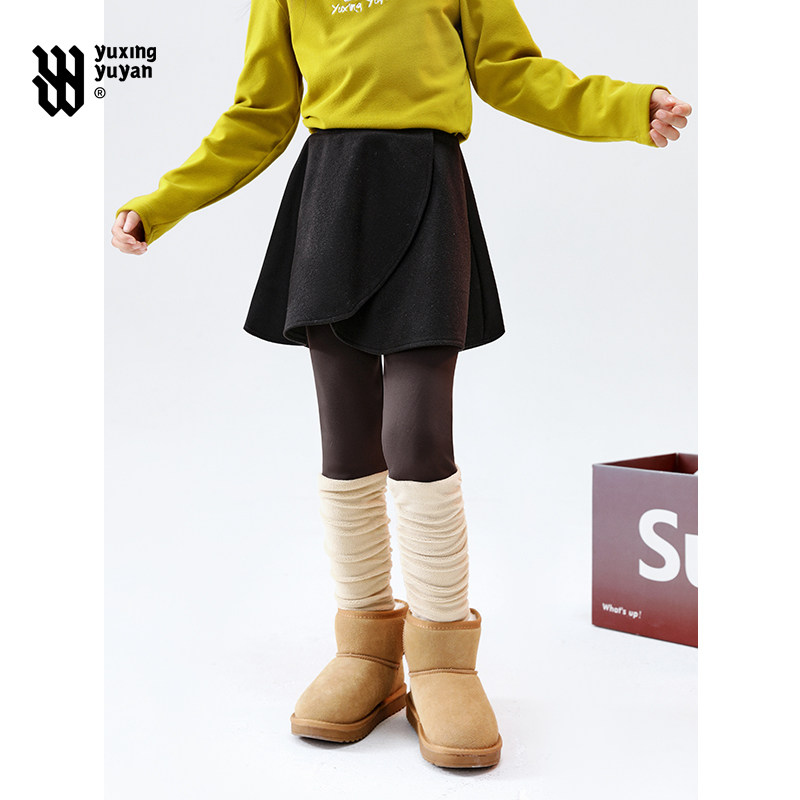 女童冬季裙裤2026洋气新款中大童洋气时髦儿童加绒加厚冬装打底裤