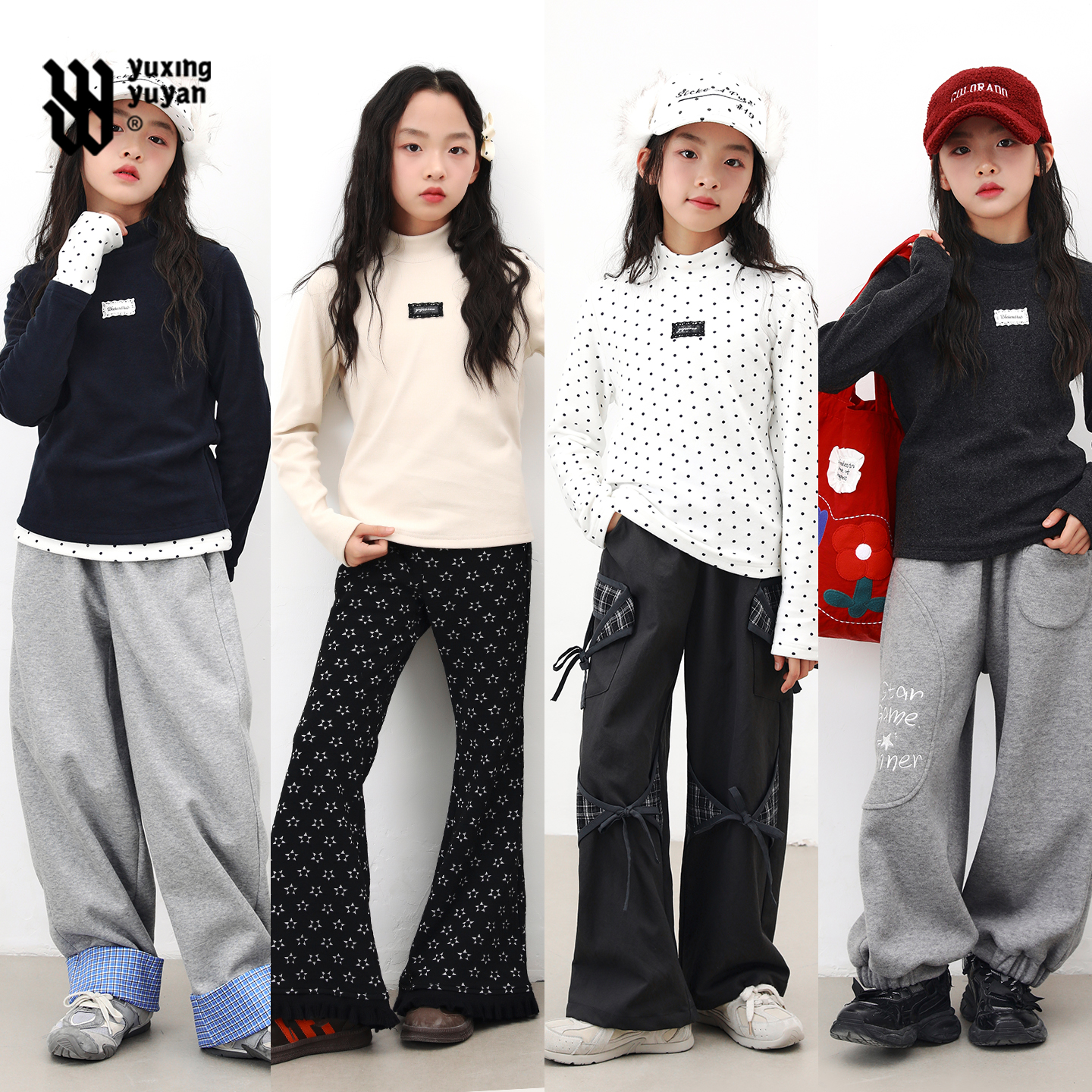 初中生双面绒打底衫2025秋冬新款女童洋气时髦贴身半高领长袖T恤