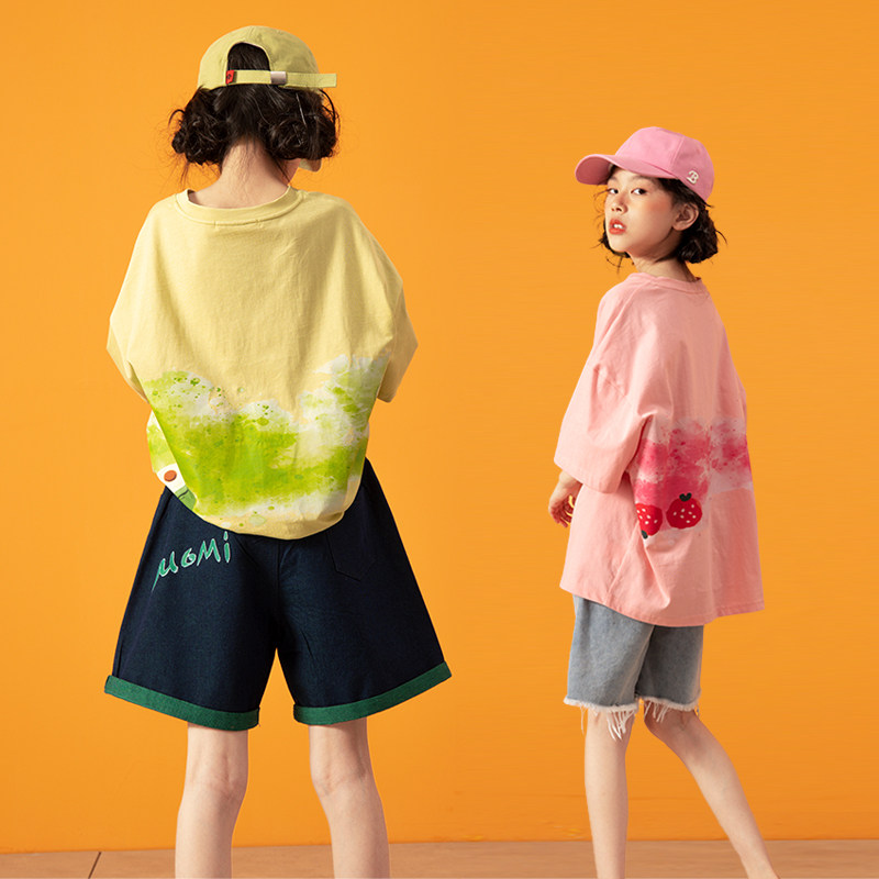 女童短袖T恤夏季洋气2026新款中大童儿童洋气时髦薄款夏装上衣潮t