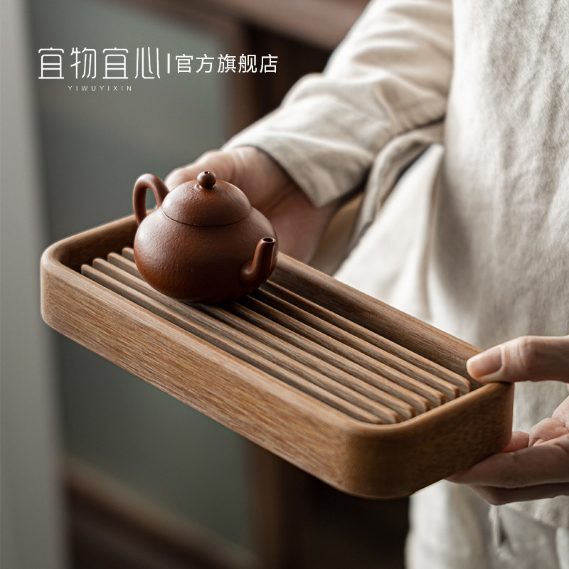 轻雅电木小型干泡盘实木茶盘家用储水壶承中式复古泡茶简约小托盘,餐饮具,茶盘,淘宝优惠券,粉丝福利购,淘宝优惠卷