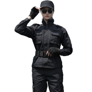春秋作战训练服男战术套装教官服女工作服套装保安地勤短袖作训服