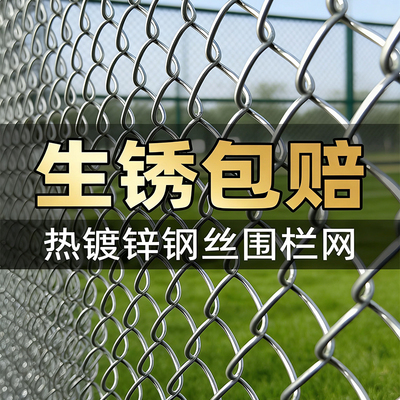 热镀锌钢丝网防锈铁丝网勾花网养鸡菜园养殖围栏网格护栏防护家用