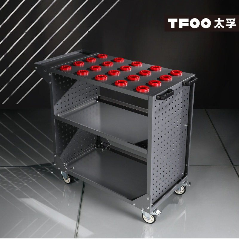 太孚 多功能车间组装刀柄刀具管理车 重型汽修双层收纳维修工具车