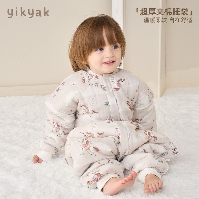 yikyak婴儿睡袋3.5tog超厚夹棉可拆袖新生宝宝加厚保暖秋冬防踢被,婴童用品,睡袋/防踢被,淘宝优惠券,粉丝福利购,淘宝优惠卷