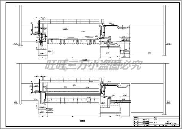 水工程构筑d物v型滤池ad纸图给排水ad图wd纸g图