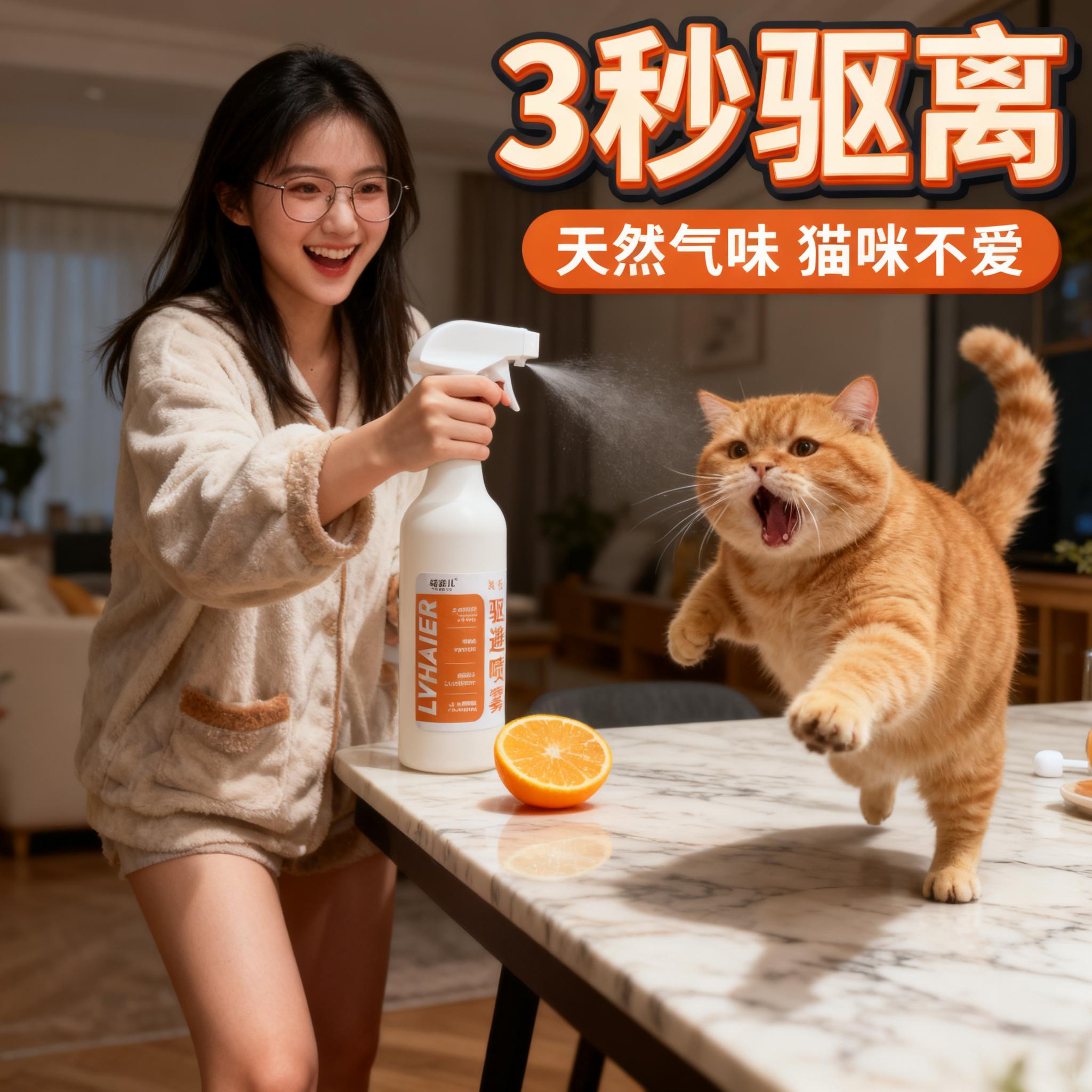 喷雾剂驱猫神器柑橘子味强力专用