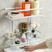 卫生间置物架厕所马桶收纳架防潮挂墙上免打孔卫生间收纳墙上