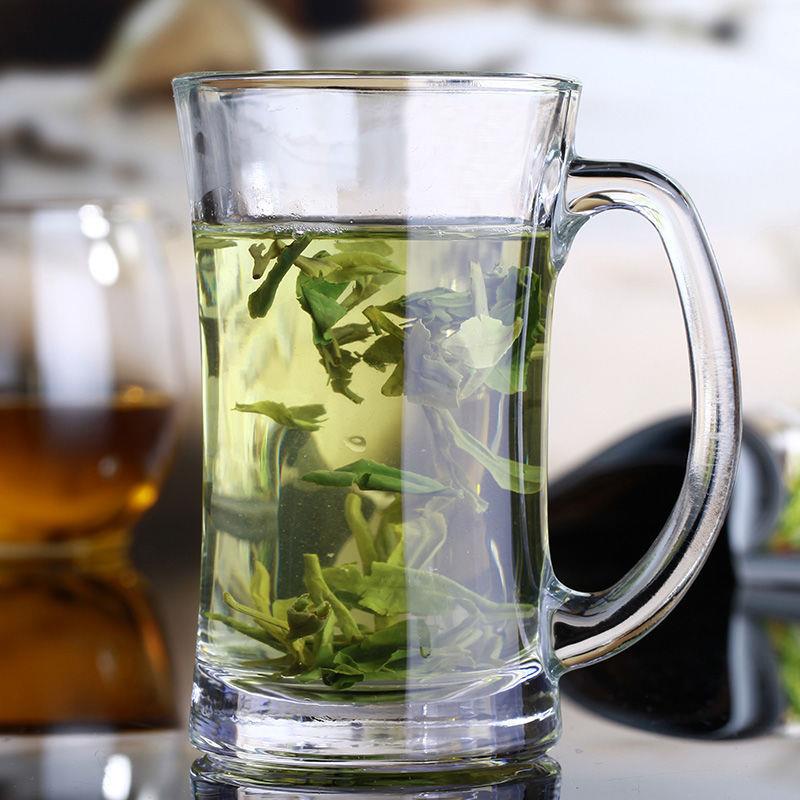 整件商用啤酒杯大号扎啤杯水杯泡茶杯酒吧大容量加厚带把玻璃杯厂