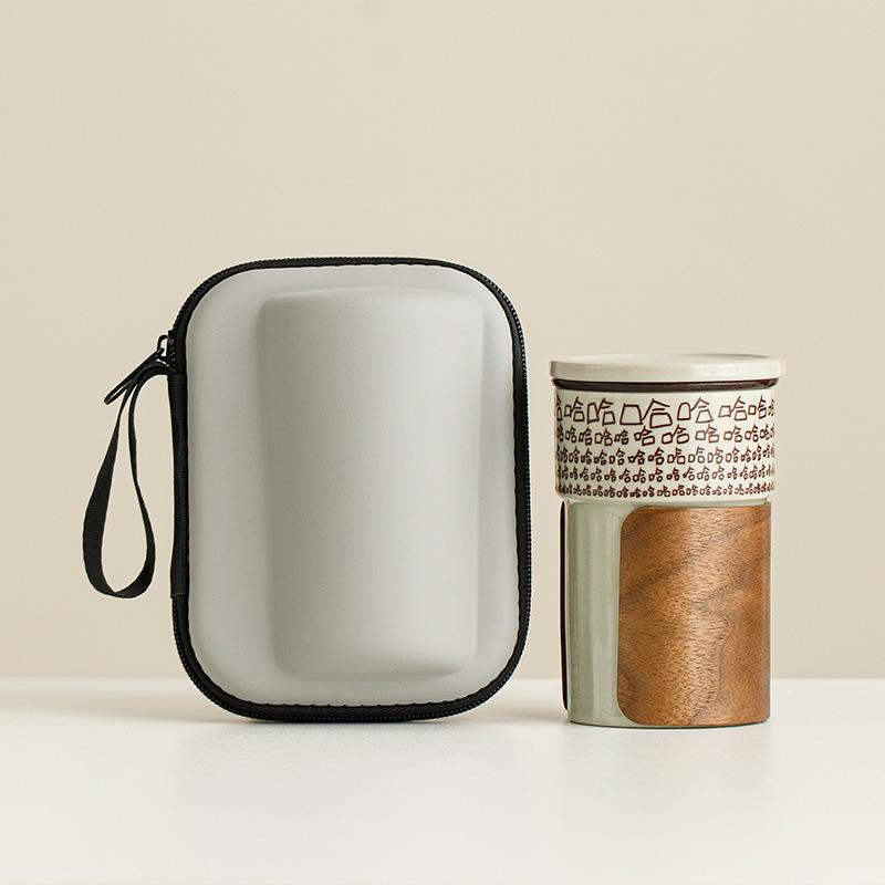 陶瓷哈哈马克杯带盖茶水分离泡茶杯子男女个人专用水杯茶杯定logo