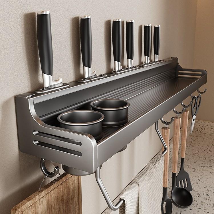 厨房置物架免打孔壁挂式家用调味料用品大全刀架挂架多功能收纳架