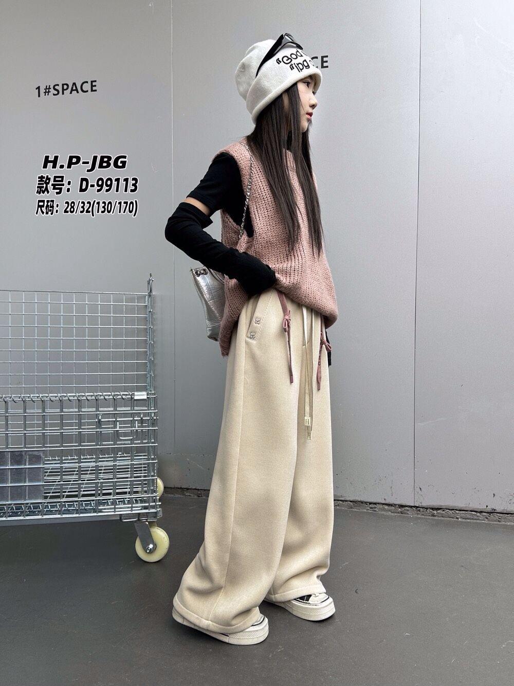 女童加绒阔腿裤学生外穿女大童冬裤子