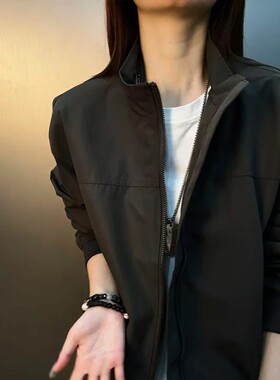 美式三防立领夹克男款春季健身显肩宽cleanfit工装外套户外冲锋衣