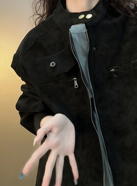 复古美式皮衣外套男春季新款新年战袍夹克潮牌痞帅高级感棒球服