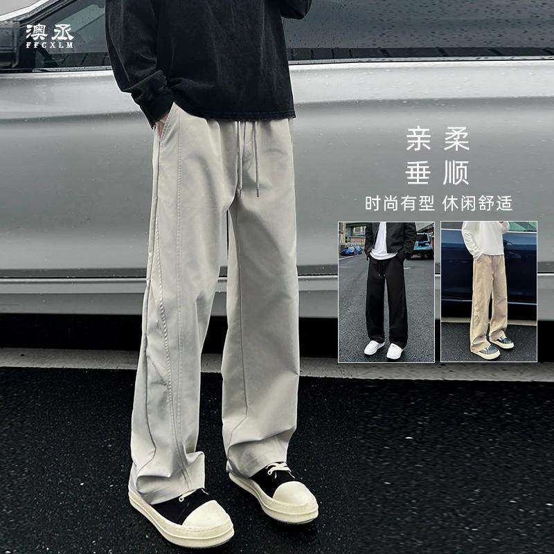 秋冬新款水洗休闲裤男士裤子直筒裤简约潮基础男裤百搭