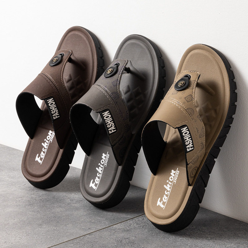 新款2025凉鞋男款夏季外穿男士沙滩鞋防滑耐磨凉拖夹趾人字拖