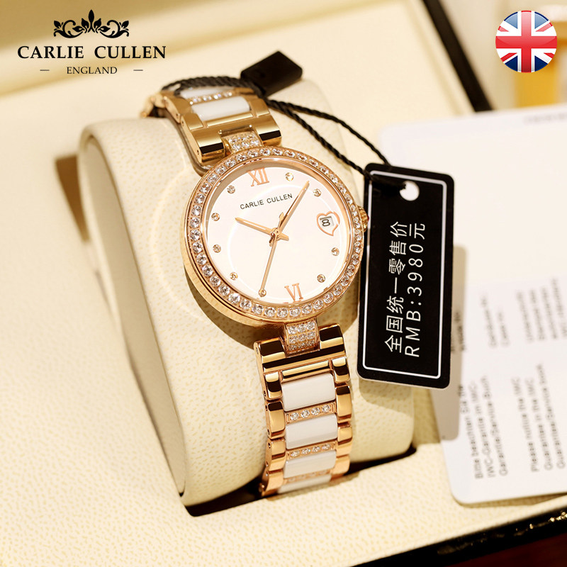 手表女正品品牌全自动机械表2020新款防水手表女陶瓷女表简约气质