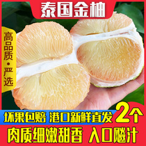 现货 泰国金柚2个装进口柚子青柚西施蜜柚红黄肉当季时令新鲜水果