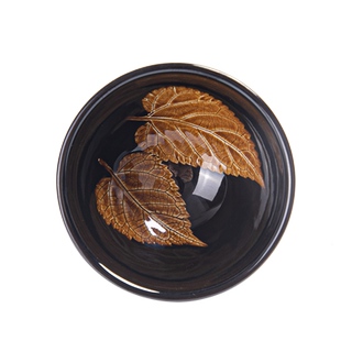 木叶盏天目茶具个人茶杯专用陶瓷茶盏主人杯单杯品茗杯菩提叶茶盏