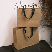 国产无腰线牛皮纸袋手提袋logo礼品袋纸袋礼物袋购物袋包装 袋袋子