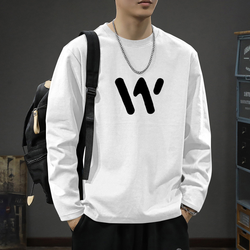 长袖t恤男士美式ins潮牌半袖体恤重磅纯棉宽松大码套头上衣服