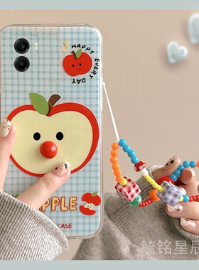 新款可爱蓝色格子适用vivoY55s手机壳十Y36+立体Y53带挂绳的Y52透明Y55特别Y51硅胶套Y50防摔t小众s网红i/m