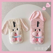 新款毛绒立体耳朵适用OPPOA3Pro手机壳A2粉色兔子A11防摔A1活力版i/s/x硅胶A11s可爱A9少女心M毛茸茸A7/A8/A5