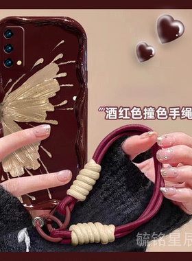 2024新年款红色展翅蝴蝶适用OPPOK9手机壳K9Pro硅胶K9s全包K9x龙年K7挂绳K7x腕带K5过年K1超仙网红女款保护套