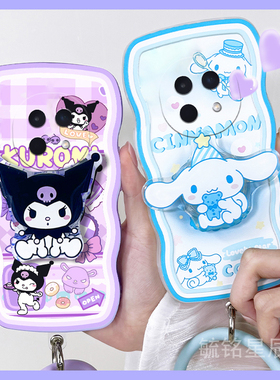 适用oppoa5手机壳a5pro新款a3可爱a3x玉桂狗a3i紫色a2库洛米a2x透明a2m波浪边a1活力版a1x情侣a1i腕带带支架s