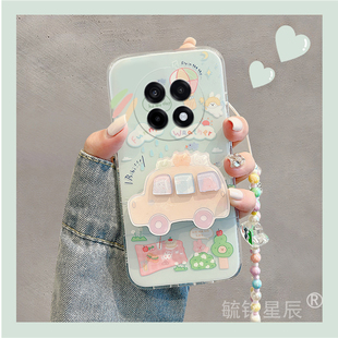 适用一加ace5手机壳ace3pro新款2卡通13动物12带支架的11兔子10挂绳9手腕带8防摔7透明硅胶套女网红高级感软