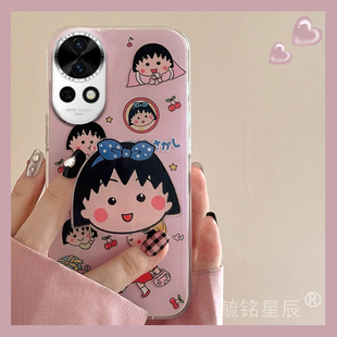 适用华为nova13手机壳12活力版11ultra樱桃小丸子10se带支架的9pro防摔8可爱7新款6小众5i卡通5z硅胶全包小众