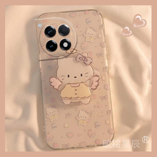 适用一加13手机壳ace3可爱ace2pro天使kt猫12带支架的3v竞速版2v防摔11超火10pro全包9r卡通9rt小众8女8t/7/6