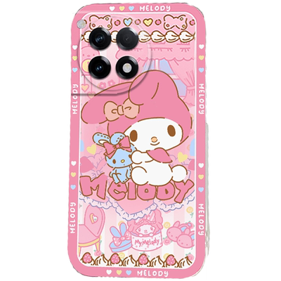 新款美乐蒂可爱粉色适用一加Ace3Pro手机壳1+Ace3透明Ace3V硅胶2V带支架的2Pro腕带高级感保护套超薄少女心潮