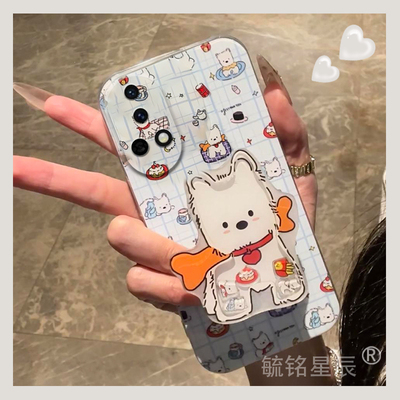 适用华为nova13手机壳12活力版11ultra可爱10se西高地9pro小狗8带支架的7卡通6小众5i网红5z新款硅胶全包透明