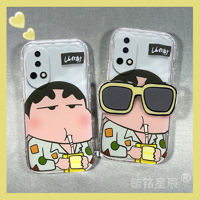 新款墨镜蜡笔小新适用华为nova13手机壳13pro可爱12活力版12ultra带支架的11se气囊10软硅胶9透明8情侣7卡通5