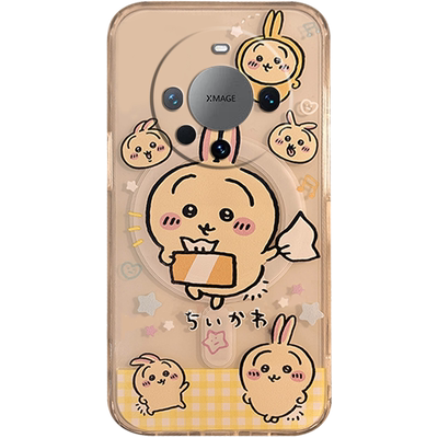 新款可爱背包兔子适用华为Mate60pro+手机壳50RS保时捷40十情侣Mate50透明50E硅胶套60RS非凡大师版40e带支架