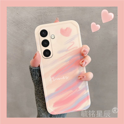 适用三星zflip7手机壳W26/ZTriFold/w25/zflip6翻盖zflip5折叠屏4新款3撞色zfold7/6涂鸦2透明的w24flip折叠