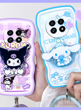 适用realme真我gt6手机壳13pro+新款12pro至尊版11可爱gt5玉桂狗neo7紫色gtneo5se库洛米q5透明q3波浪边v11s
