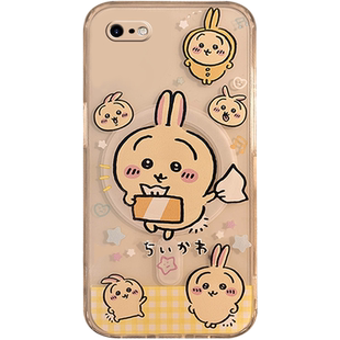 新款可爱背包兔子适用苹果x手机壳iPhone8Plus情侣se3透明2硅胶套7带支架的ins风6卡通5防摔xr夏天xsmax八s/4