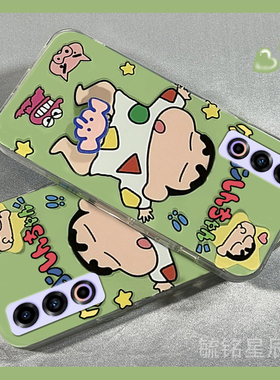 新款绿色蜡笔小新适用魅族21Note手机壳20pro旋转18解压21infinity无界版透明的16thPlus硅胶17情侣21/16/x/s