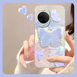 适用华为nova15pro手机壳14/12活力版11ultra星耀版13pro新款10se蓝色9蝴蝶ins风8带支架7透明的6镭射5i超薄5