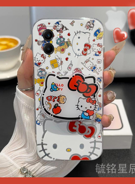 新款可爱kt猫适用vivoY55s手机壳十Y36+带支架Y53透明Y52硅胶Y55的hellokitty气囊Y51防摔Y50卡通t全包s/i/m