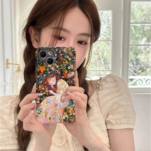 晱晱花丛女孩适用苹果15手机壳iPhone14promax全包13pro防摔11xsmax女款华为/荣耀/oppo/vivo/小米/iqoo