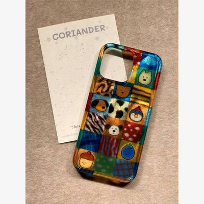 晱晱ins卡通彩色条纹动物适用苹果16promax/17/iPhone12/14/15plus手机壳iPhone15手机壳新款16/14Pro防摔13/